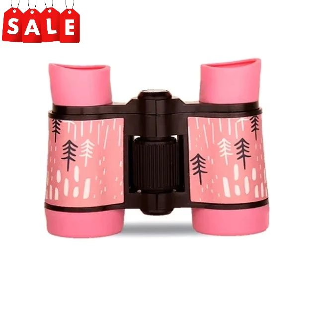 Kids Binoculars Set for Age 3-12 Years Boys Girls Hunting Folding Small Telescope Birthday Gifts Educational Camping Outdoor