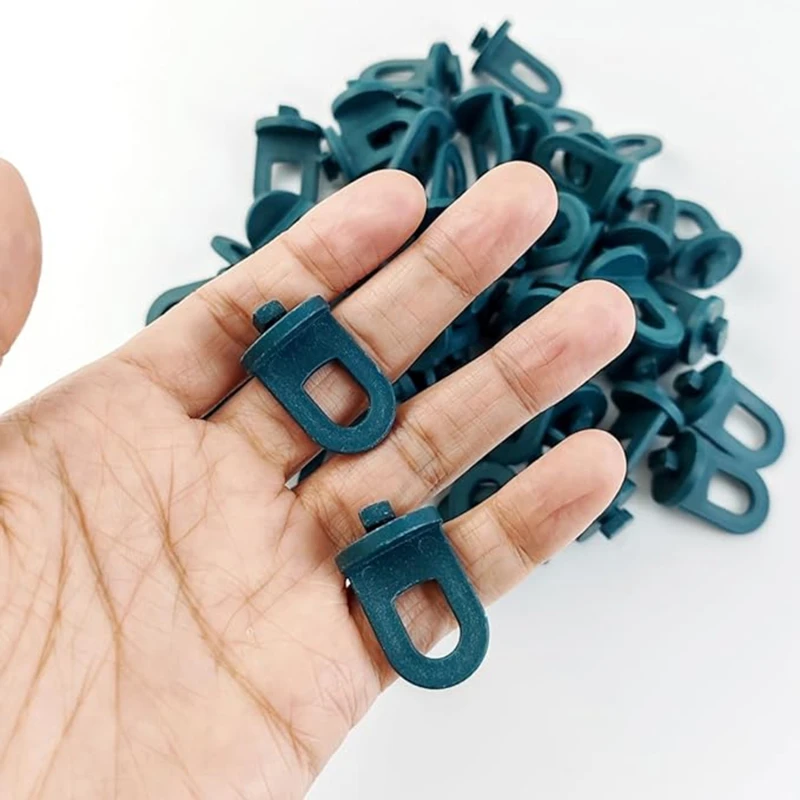 50pcs Greenhouse Slide Ring Buckle Fixing Clip Plastic S-shaped Hook Hanging Potted Plants Garden Flower Greenhouses Fittings