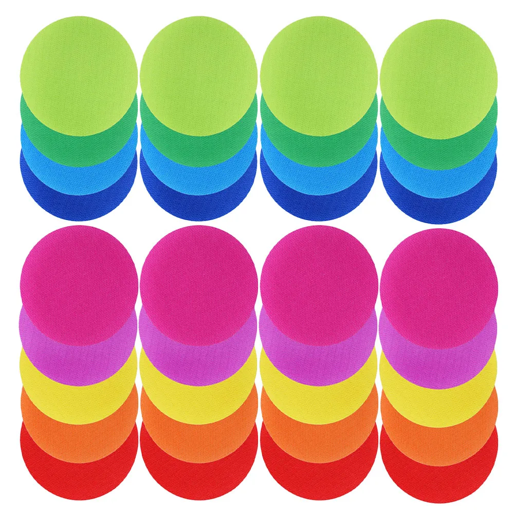

40Pcs Carpet Spot Markers 100Mm Vibrant Round Dots Secure Grip for Classroom Sitting Arrangements Gym Tools