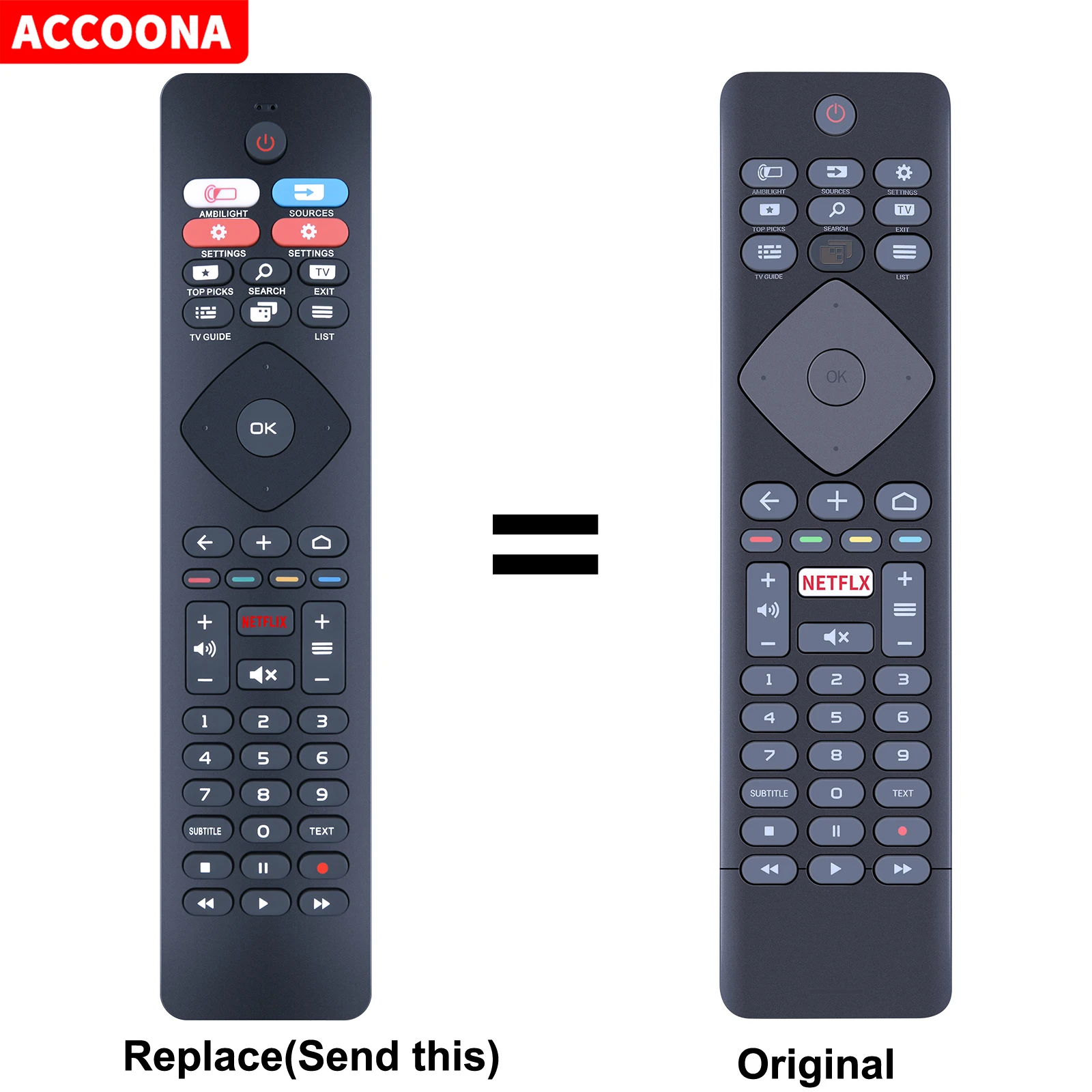 

VOICE remote control for Philips YKF463-BT12 B010 43PUS8536/12 58/50PUS8556/12 55/65OLED876 43/70/50/58PUS8555/12 43PUS8535 tv
