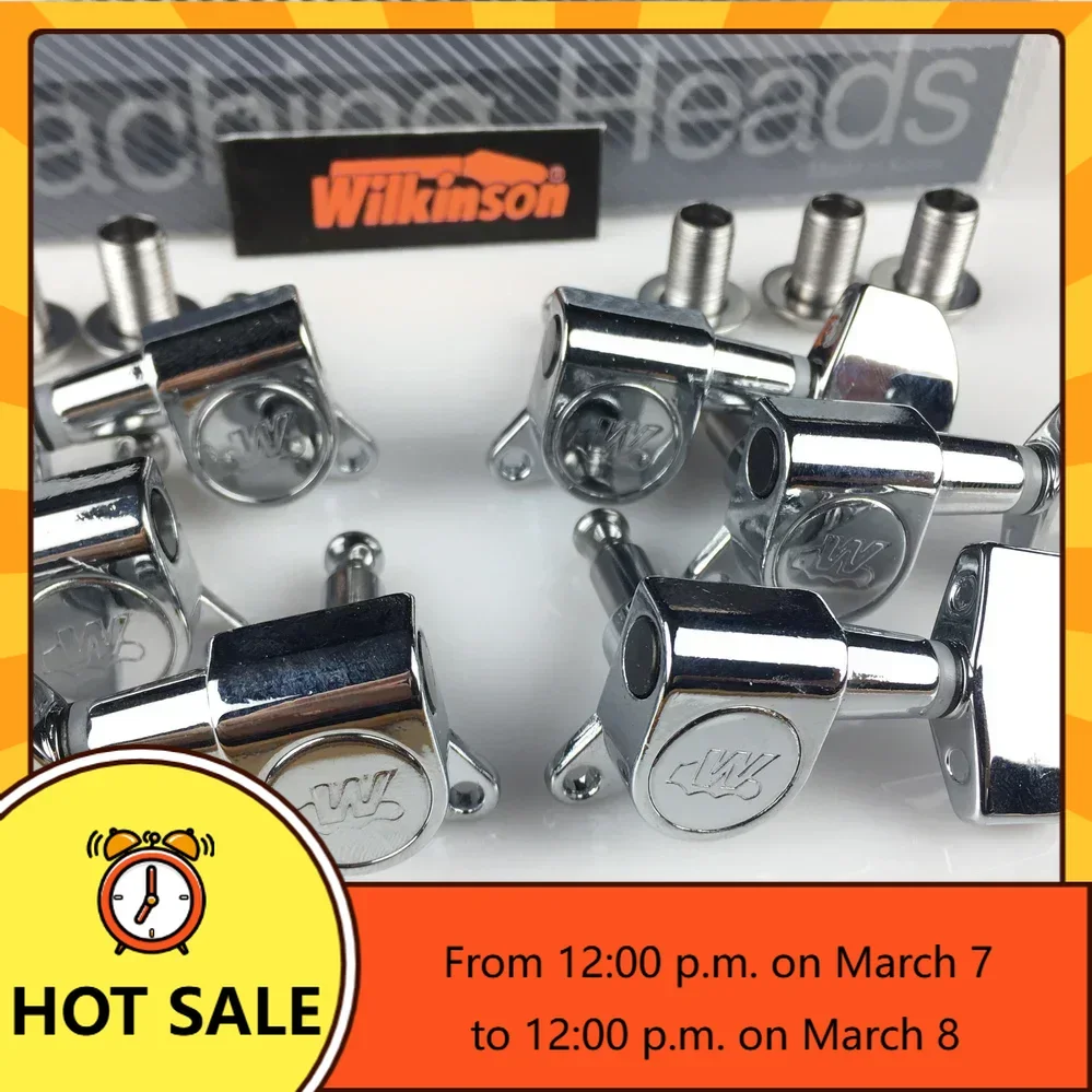 

Q-X- Music Store--brand new-NEW wilkinson WJN-01 3R-3L Guitar Machine Heads Tuners WLS 3+3 Chrome Silver Tuning Pegs