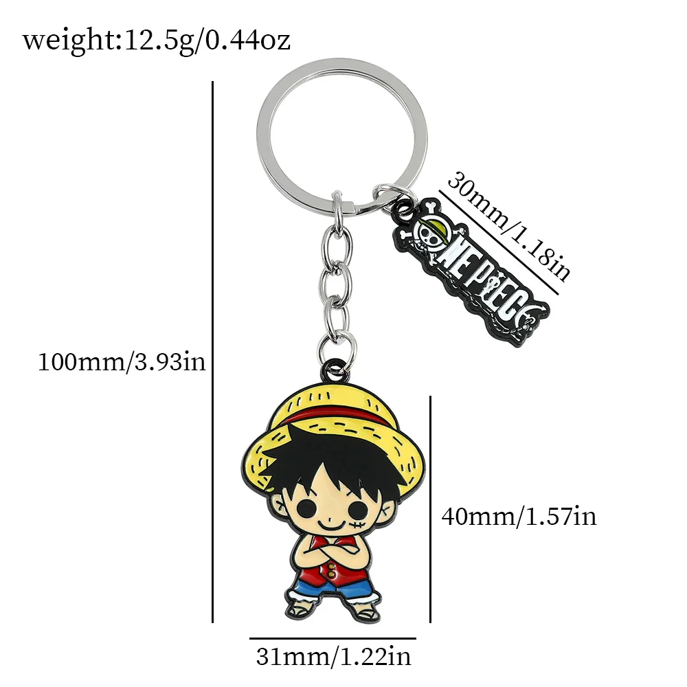 Anime Eendelige Sleutelhanger Luffy Chopper Cartoon Model Ketting Rvs Steel Dog Tag Dubbelzijdig Speelgoed Hanger Cadeau Accessoires