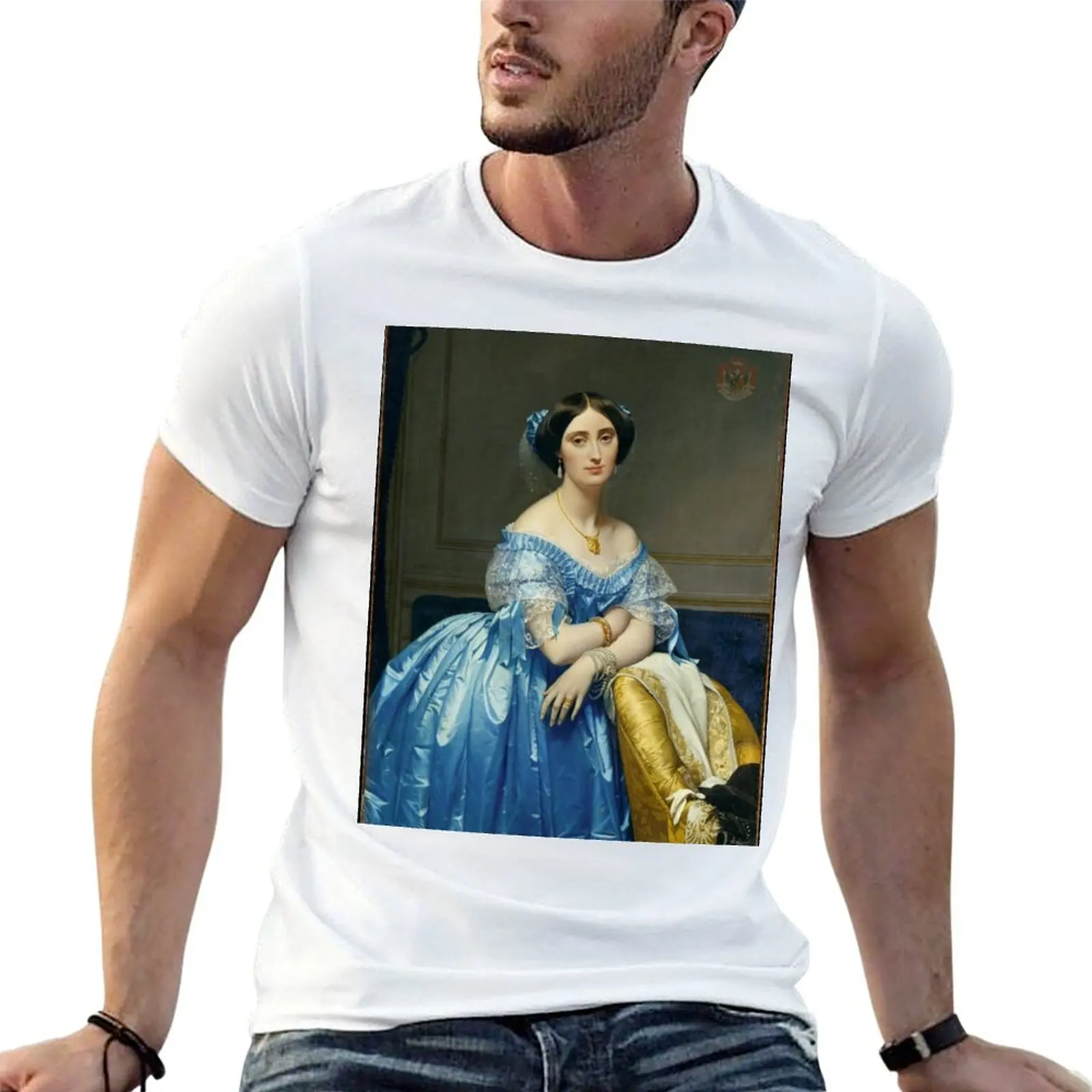 Camiseta de Ingres 'Joséphine-éléonore-Marie-Pauline de Galard de Brassac de Béarn', camisetas de anime para hombre