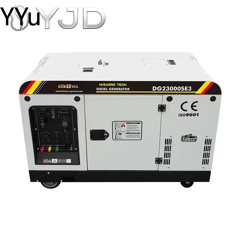 custom for 16KW 20KVA Three Phase Electric Start Silent Diesel Generator Portable Power Supply Home Backup