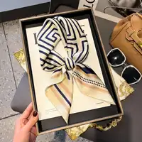 Fashion Luxury Brand 70cm Silk Square Scarf Women Satin Neck Tie Female Hair Bandana Headkerchief Shawl Wrap Hijab - Image 4