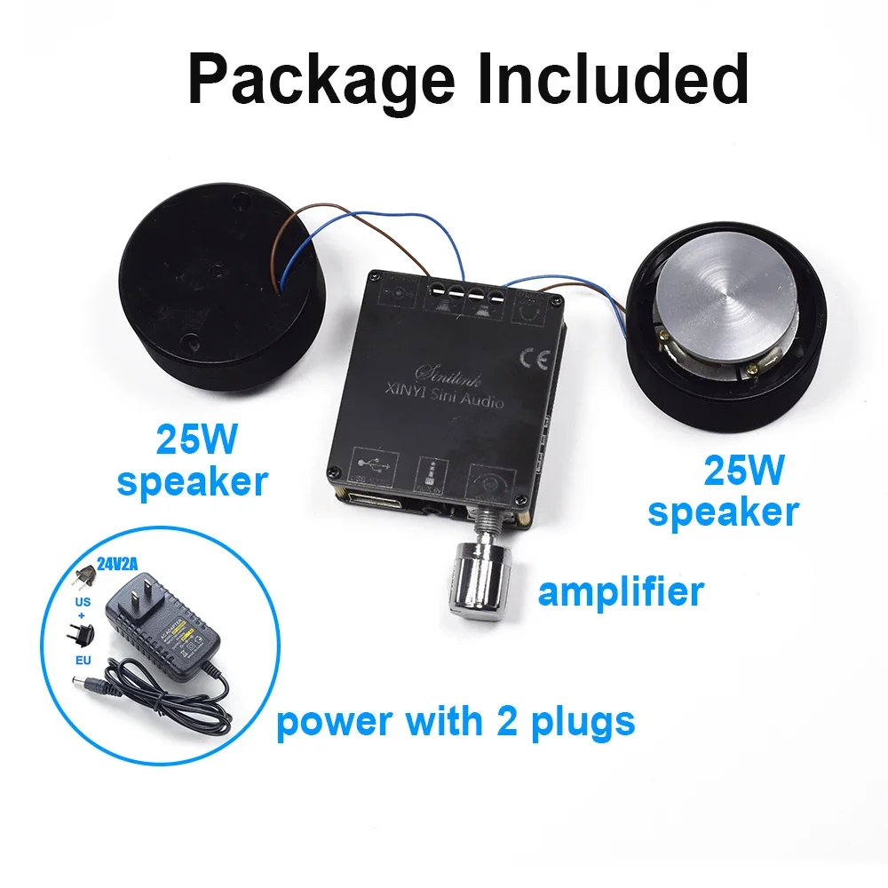 NONE 1 Set 50 W 2,0 HIFI Vibration Lautsprecher Tragbare Stereo Audio Lautsprecher Bluetooth 5,0 Klasse D Verstärker System DIY Heimkino 3