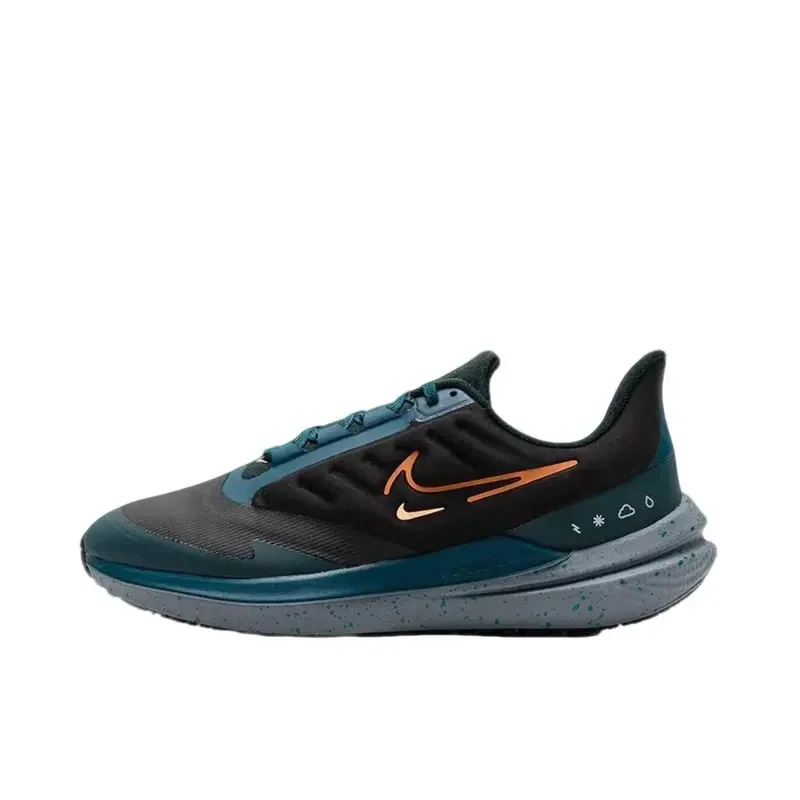 Nike Air Winflo 9, Zapatos Casuales de Caña Baja Cómodos y Versátiles para Hombre, Negro y Azul DM1106-002