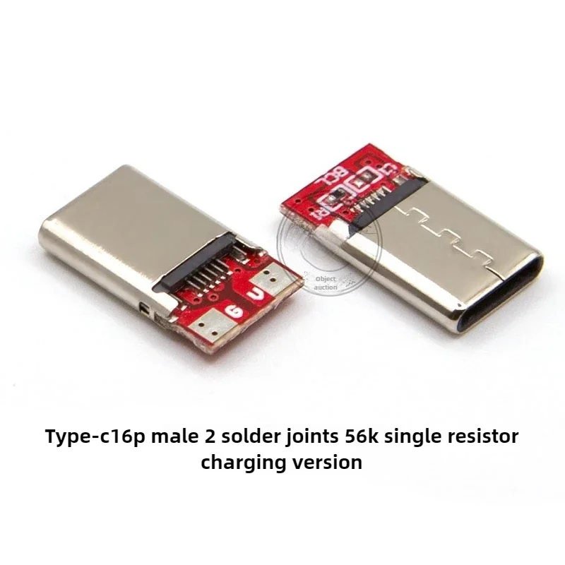 10PCS  Type-c  Male USB 3.1 16P/24P Plug with PCB Solder Line Interface Four Solder Dot Plugs  Usb Connector Usb C Connector