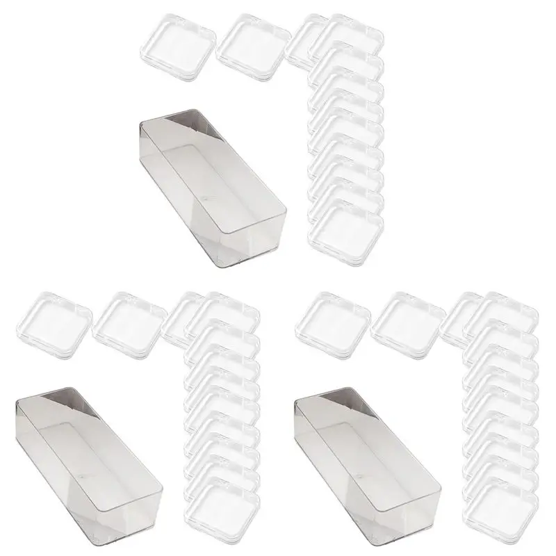 

Набор из 3 акриловых органайзеров для браслетов HHTL большой вместимости, практичный футляр для демонстрации ювелирных украшений, малый размер