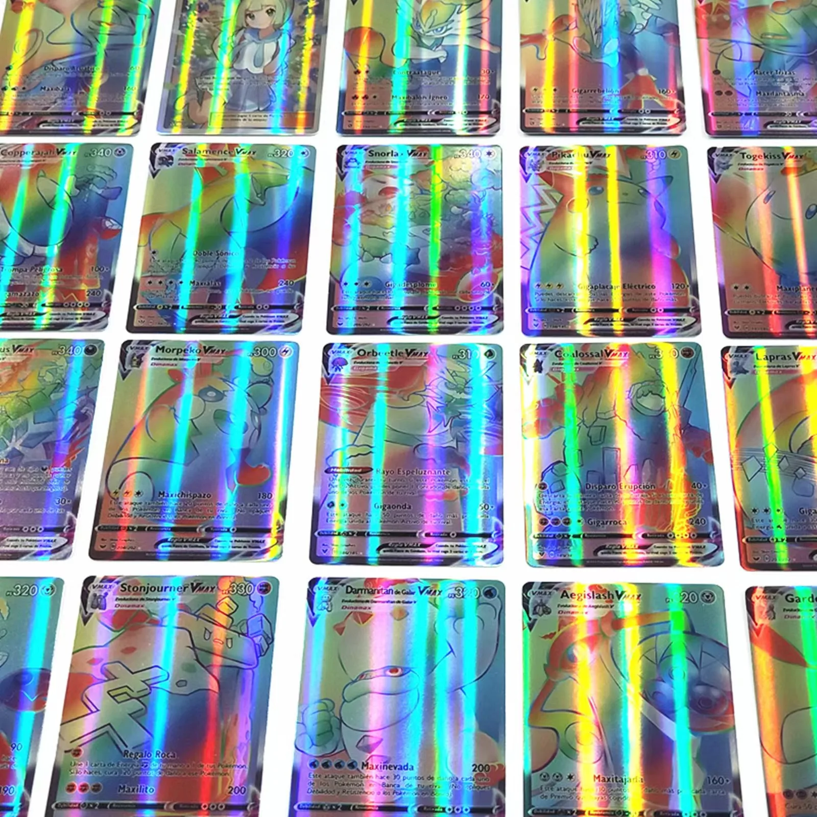 5-300Pcs Spanish French English cartas pokemon francaise Spanish Card Featuring 300 Gx 300 V Max VMAX 100 Tag Team