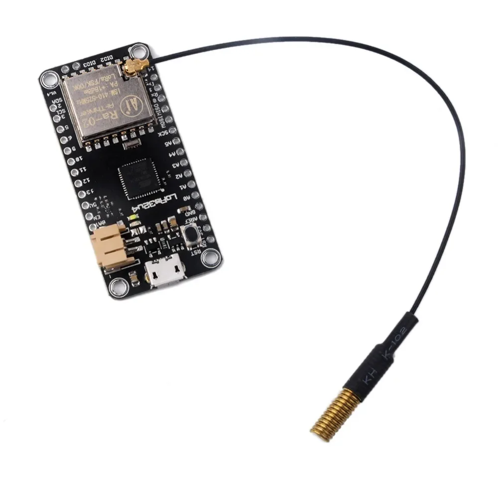 LoRa32u4 RA02 RA-02 433MHz LoRa Module Development Board ATmega32u4 SX1278 1KM U.FL Antenna Microcontroller IoT Setup
