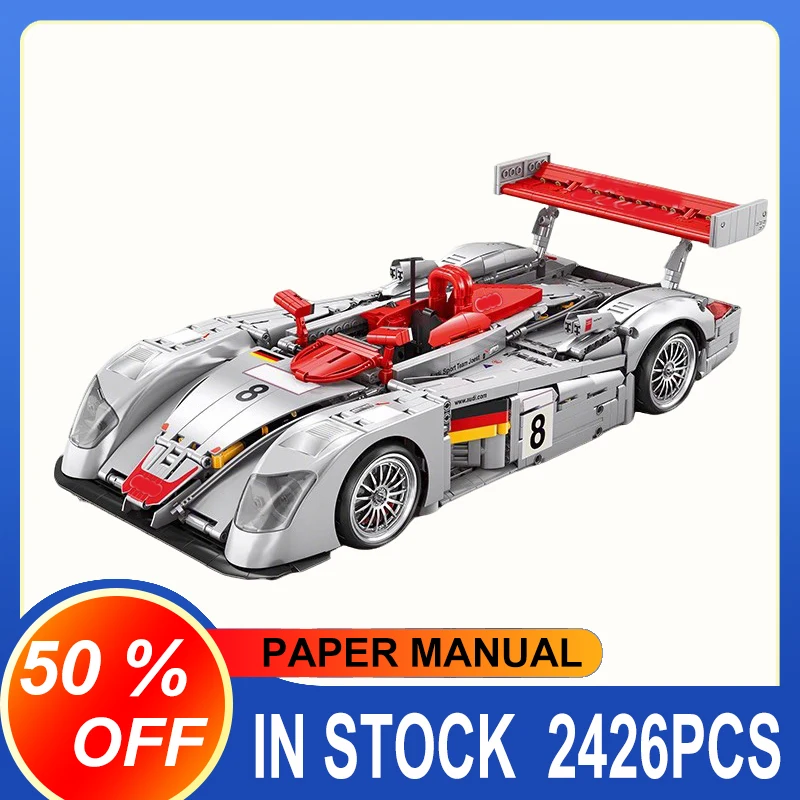 YC23044 Le Mans Racing Sport Auto 1:10 MOC Technische Bouwstenen Assembleren Bricks Model Speelgoed voor Kinderen Kerstcadeau