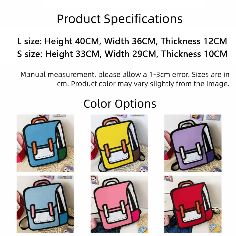 حقيبة مدرسية عصرية للطلاب بطباعة كوميدية ثنائية الأبعاد بسعة كبيرة وخفيفة الوزن حقيبة ظهر للطلاب بحزام قابل للتعديل للأولاد والبنات