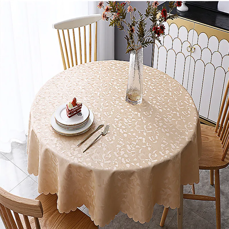 Waterproof anti scald anti oil and wash free circular dining table cloth for home use hotels, restaurants and restaurants jack