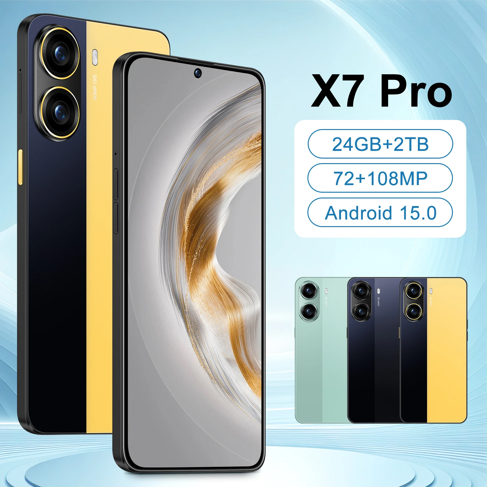 

2025 HOT Pad X7 Pro Новый оригинальный планшет 7,3 дюйма Android 15 Global Edition 10 ядер 24 ГБ + 2 ТБ 7800 мАч 5G Dual SIM WIFI