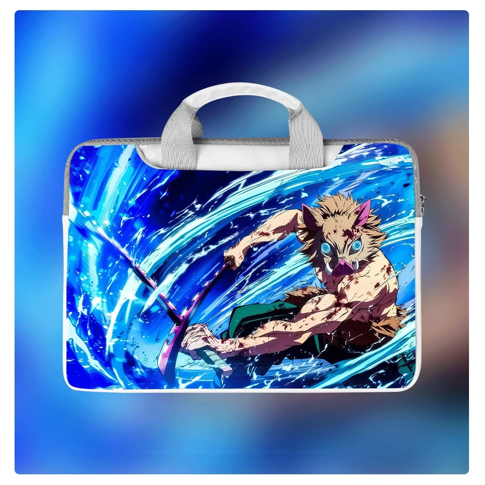 

Anime Cartoon Laptop Shoulder Bag 12-16 Inch Ghost-killing Print Waterproof and Shockproof PU Large Capacity Laptop Briefcase