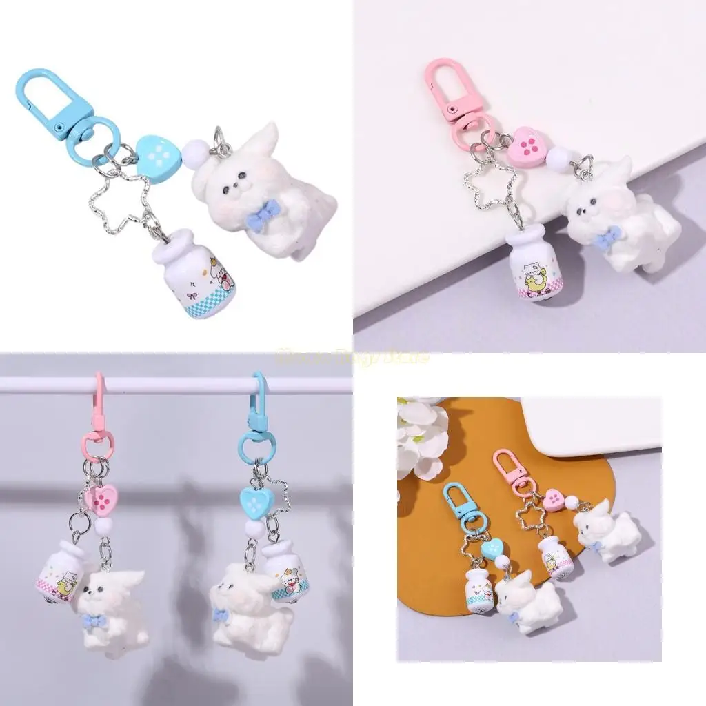 Encantadores llavero estético x90d, llavero perro para bolsos bolsos mochilas amuletos accesorios Valentín