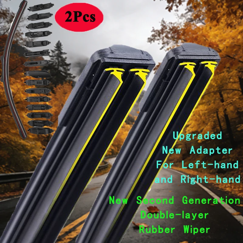 Spazzole Tergicristallo Doppie in Gomma per Hyundai Grandeur Azera TG HG IG GN7 2005 2006 2008 2010 2011 2012 2015 2016 2018 2020 2021 2022