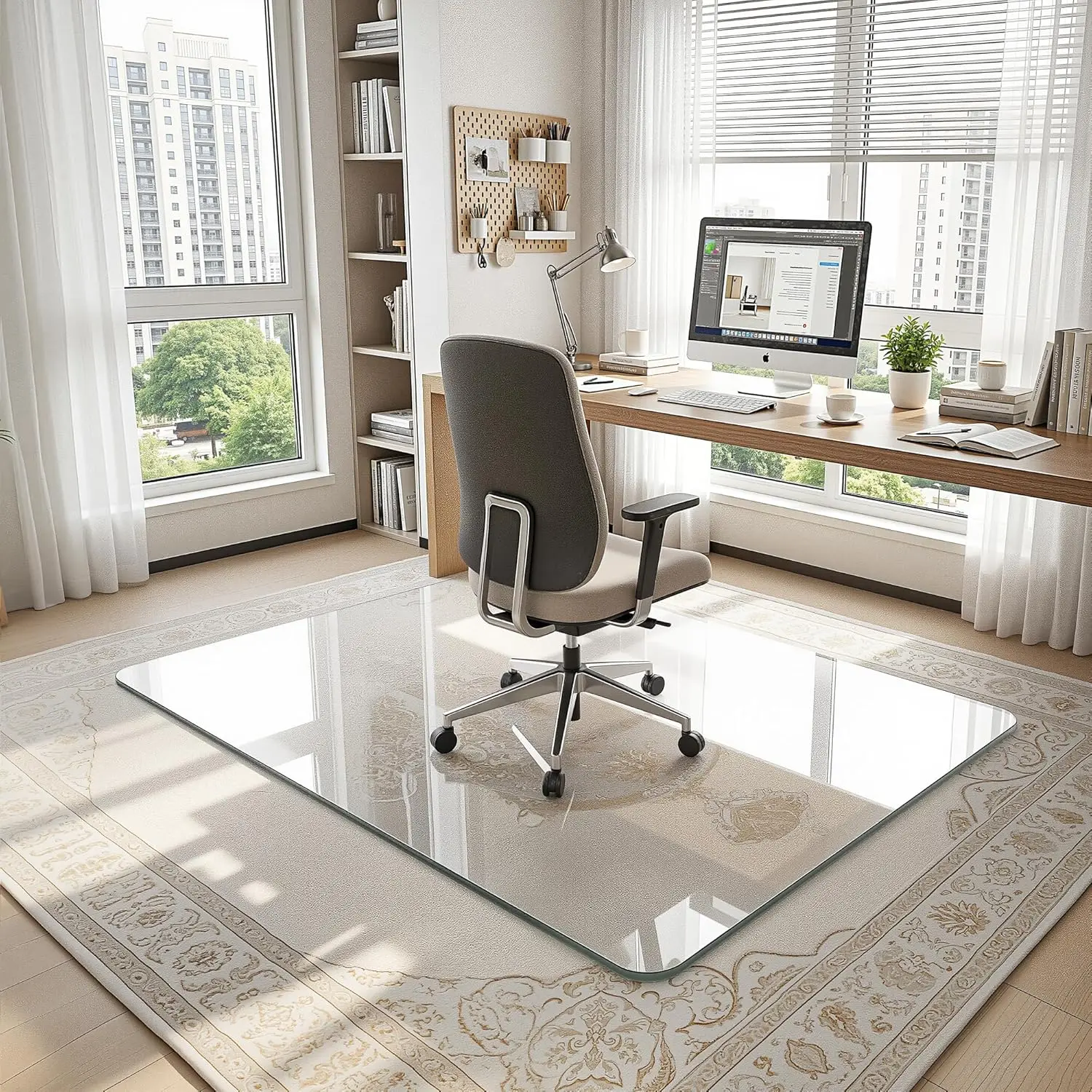 

45"x60" Heavy Duty Chair Mat for Carpet & Hardwood Floors, Smooth Rolling Office or Home Use
