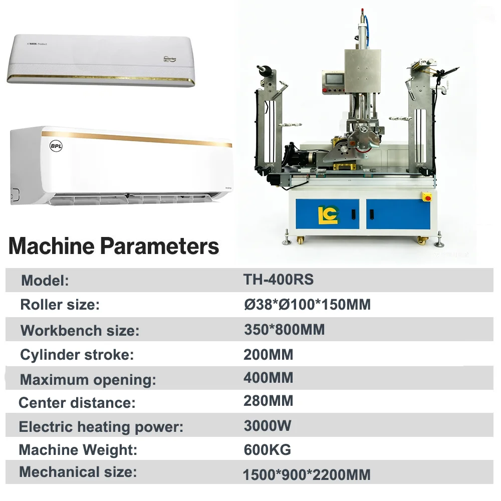 New Servo Driven Hot Foil Machine Irregular Shape Large Plastic Parts Air Conditioner TV Housing Shell Heat Transfer Printing