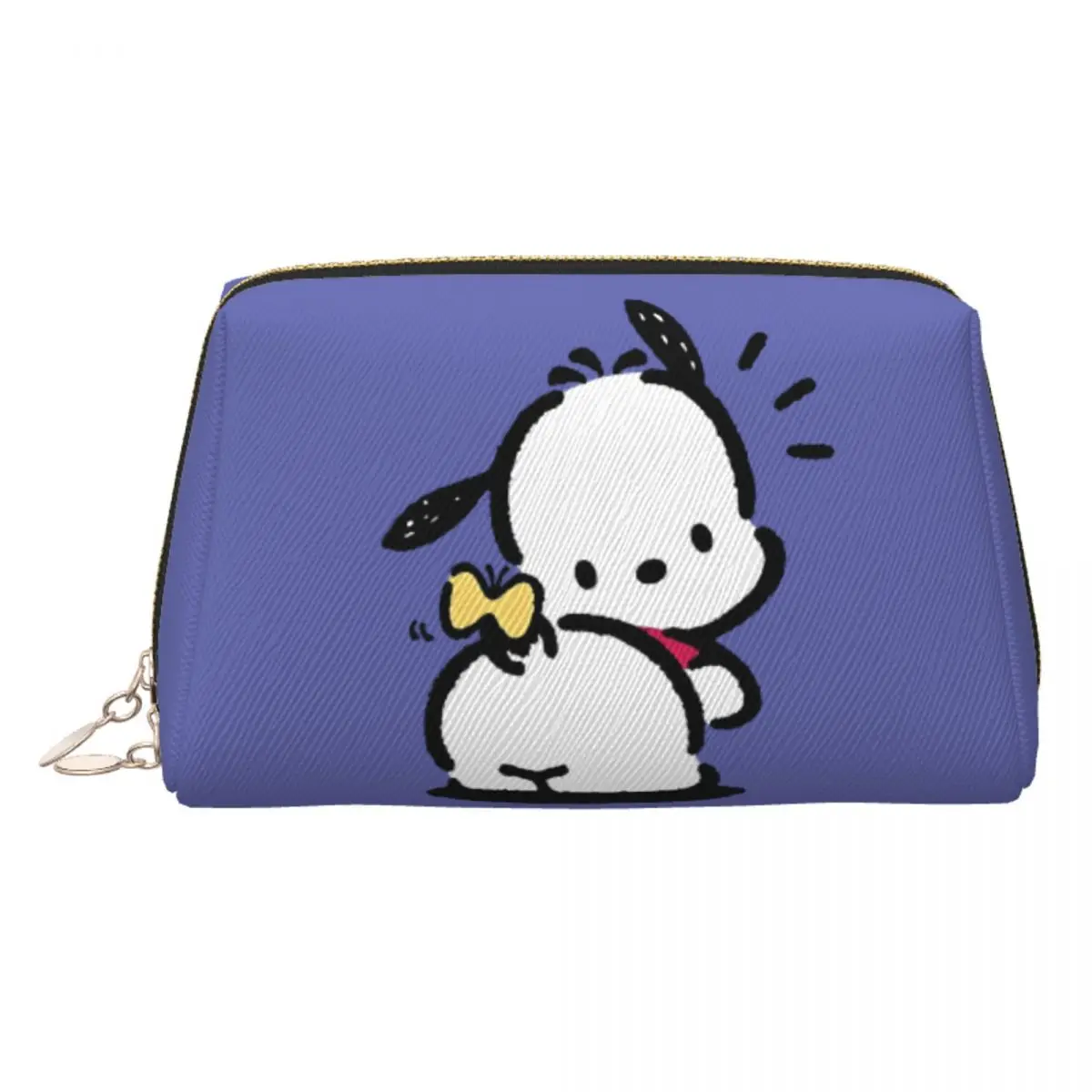 

Custom Cute Dog Pochacco Pattern Toiletry Bag for Women Classical Cosmetic Makeup Organizer Ladies Beauty Storage Dopp Kit Box