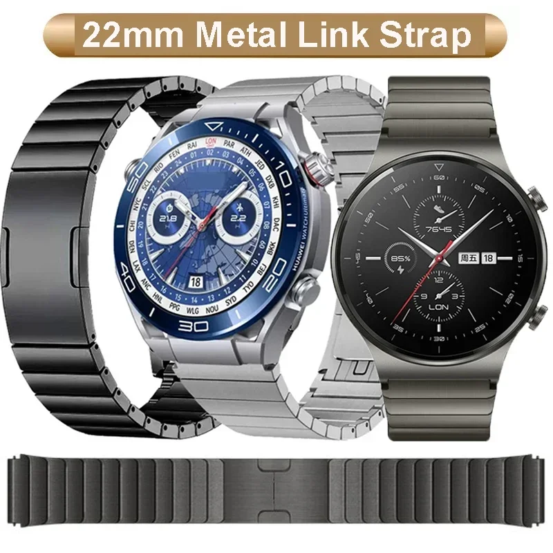 الفاخرة 22 مللي متر حزام معدني لساعة هواوي 5 4 3 برو GT5 4 3 2 سوار ل Amazfit التوازن GTR4 3 2 47 مللي متر Xiaomi S3 S2 S1 Pro الفرقة