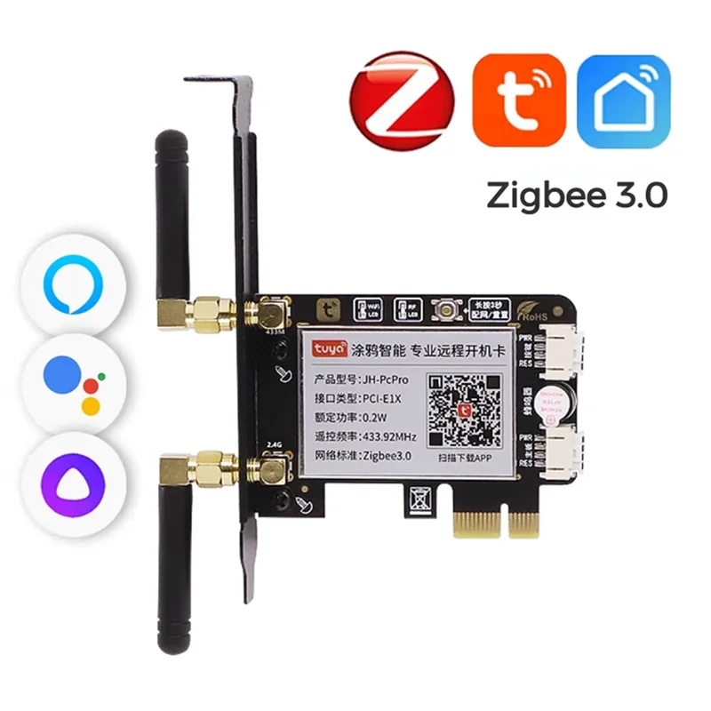 PHILE-Tuya Zigbee Computer Power Switch Boot Card Remote On Off Switch Button Pcie Card For Desktop PC Computer