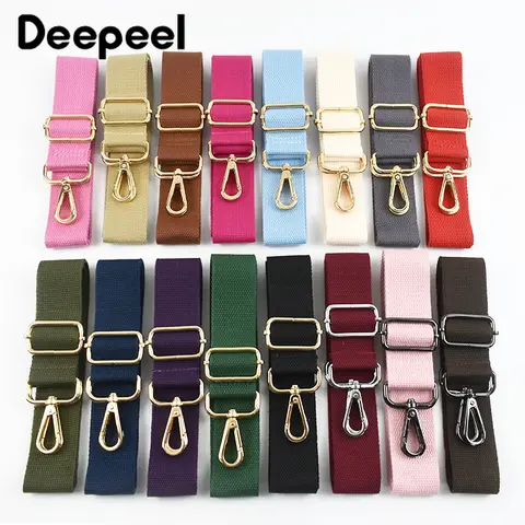 1Pc Deepeel 38mm Wide Canvas Bag Strap 80-140cm Adjustable Women's Handbag Replace Shoulder Straps Crossbody Bags Accessories