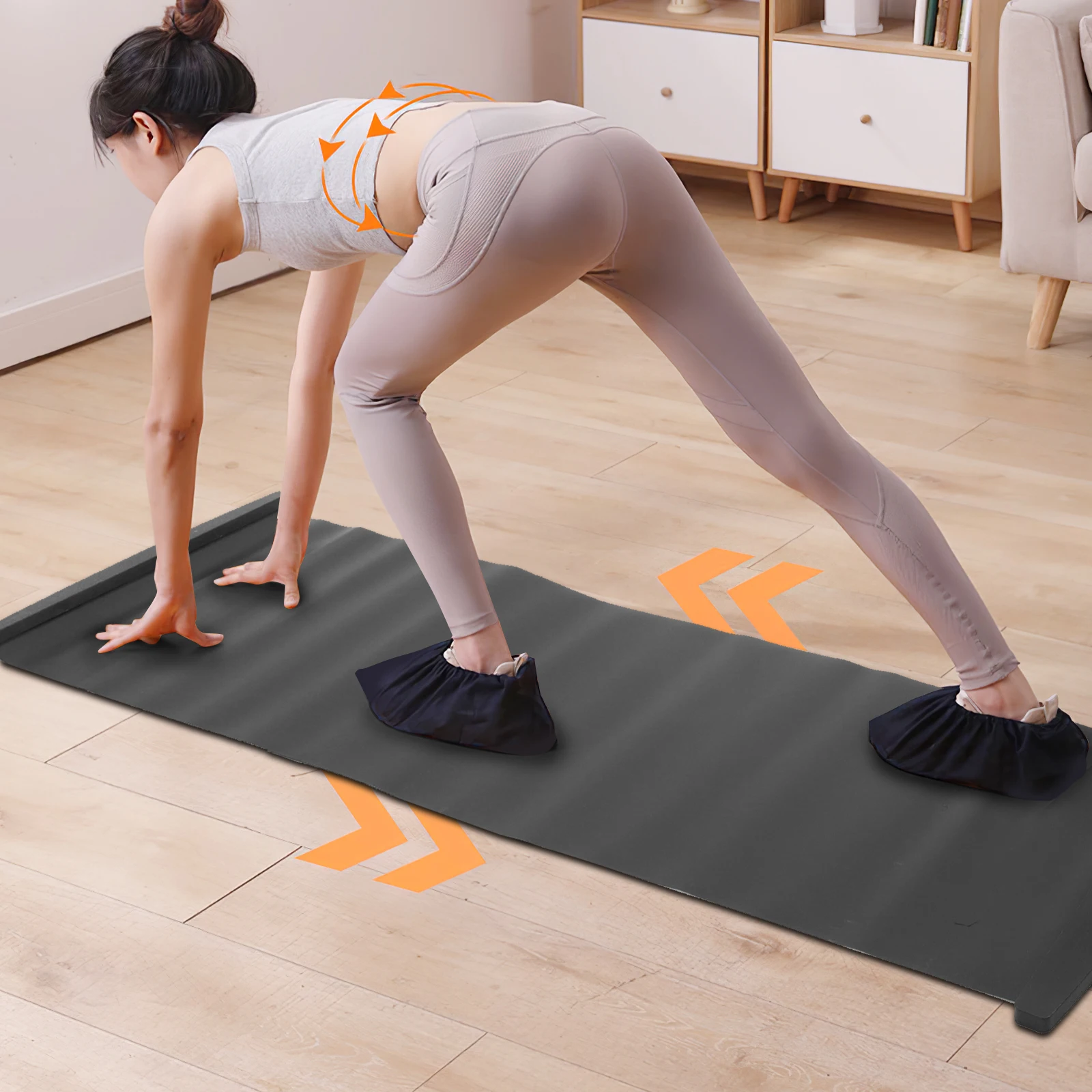 

Workout Slide Board Home Fitness Indoor Exercise Anti Slip Mats Safety Durable Silent Portable Comprehensive Training