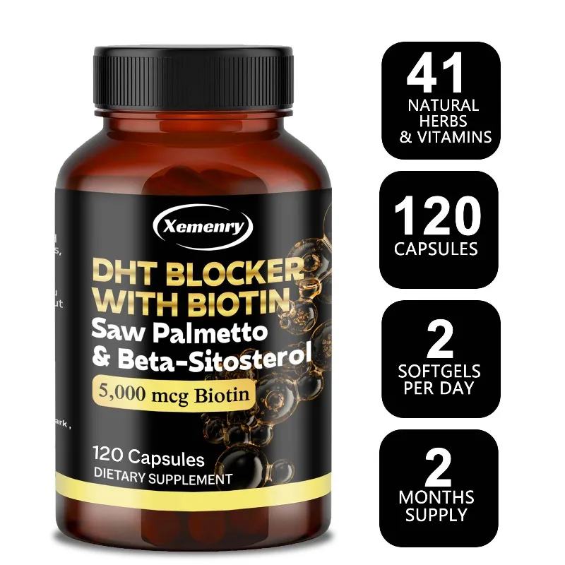 

DHT Blocker for Men and Women - Hair Growth, Reduces Baldness and Hair Thinning, Repairs Cells, Anti-oxidant, Non-GMO