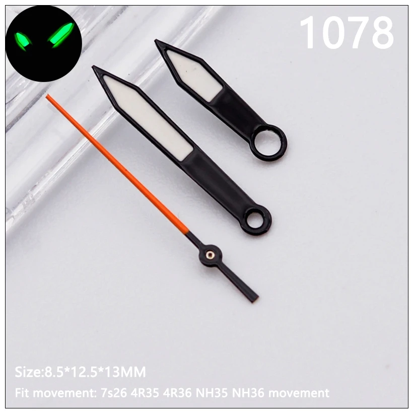 Black And White NH35 Luminous Watch Hands Watch Hands