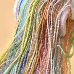 New Cat's Eye Spinel Cutting Surface Round Bead Crystal Loose Bead semi-finished DIY Bracelet Necklace Accessories 2/3mm