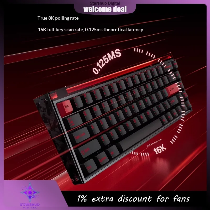 

Tournament Grade Little Bee MADE68Ultra+ Magnetic Switch Gaming Keyboard HiFi Typing Sound Low Latency Aluminum Alloy Body