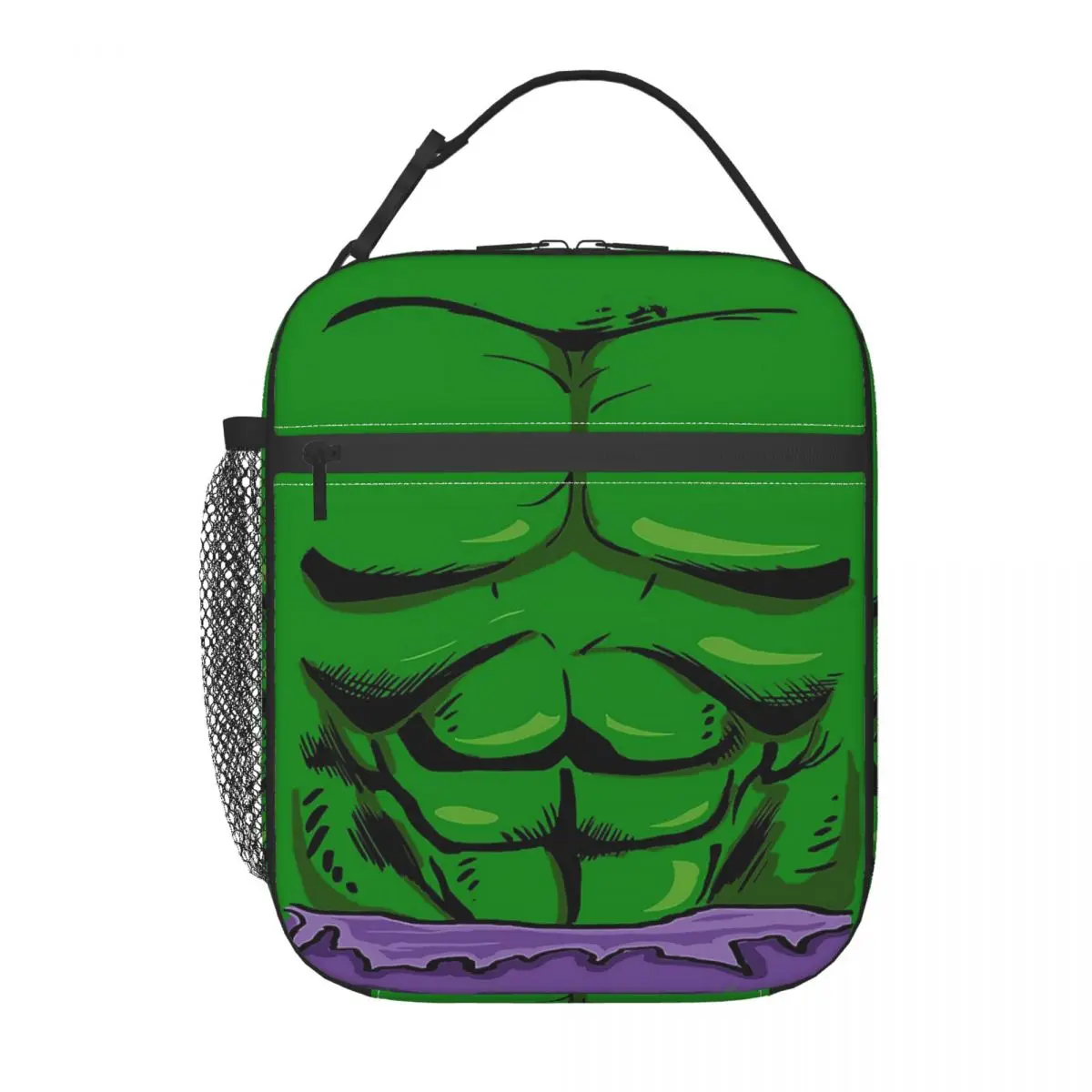 Custom Hulk Green Anger Insulated Lunch Bag for Women Cooler Thermal Bento Box School Resuable Tote Bags