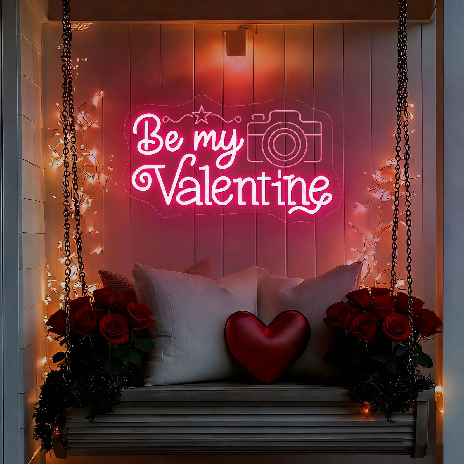 Be My Valentine Neon Sign,Happy Valentine's Day Neon Sign,Gift For Couple,Valentines Neon Sign,Valentines Decor,Custom Neon Sign