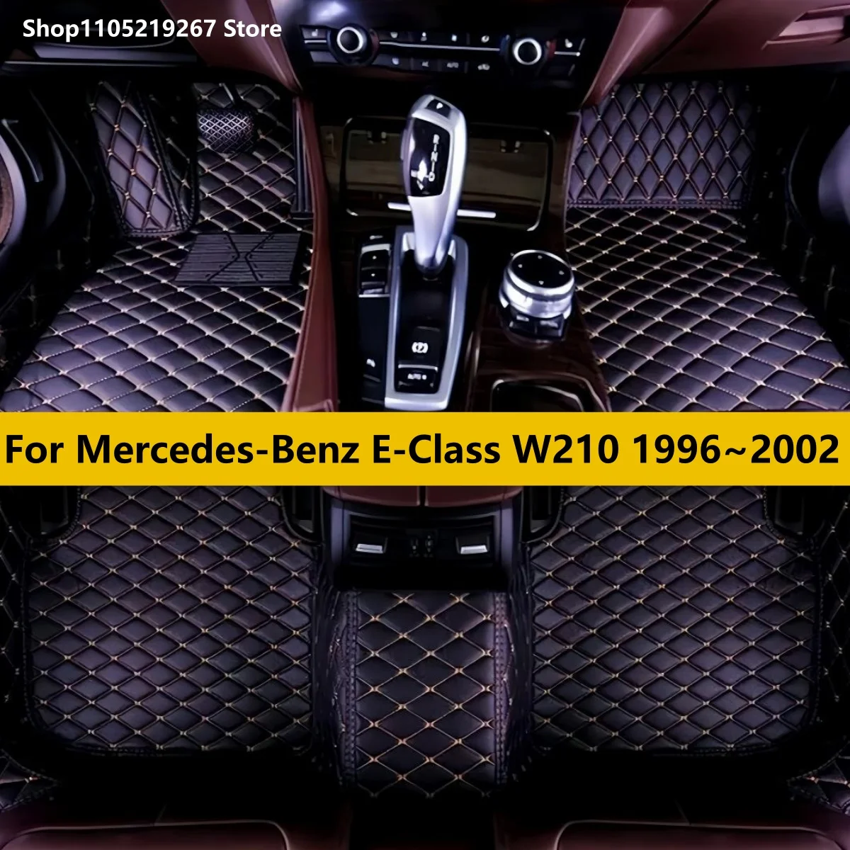 Car Floor Mats For Mercedes-Benz E-Class W210 1996~2002 Auto Accessories Full Set Leather All Weather Cars Carpets Pads