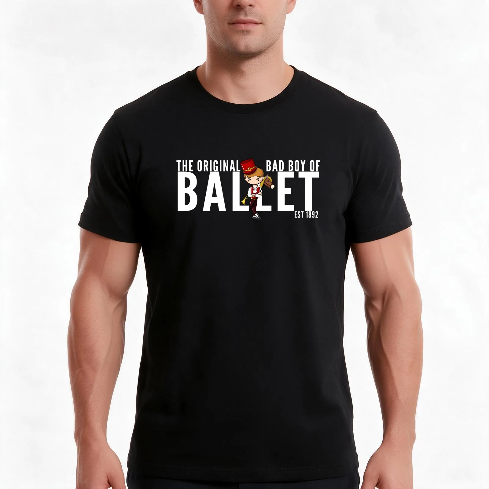 The Original Bad Boy of Ballet T-Shirt, Summer Casual Cotton Tee, Oversized Streetwear Tops, Vintage Graphic Print, 100% Cotton