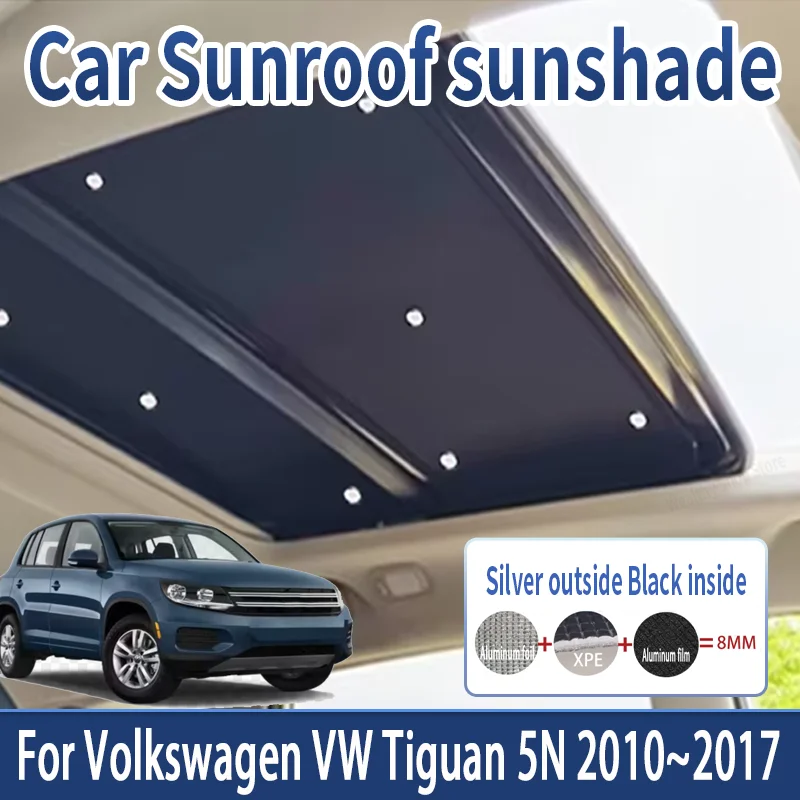 

Автомобильные солнцезащитные шторки для люка Volkswagen VW Tiguan 5N 2010~2017 MK1, теплоизоляционные, анти-УФ аксессуары для крыши автомобиля