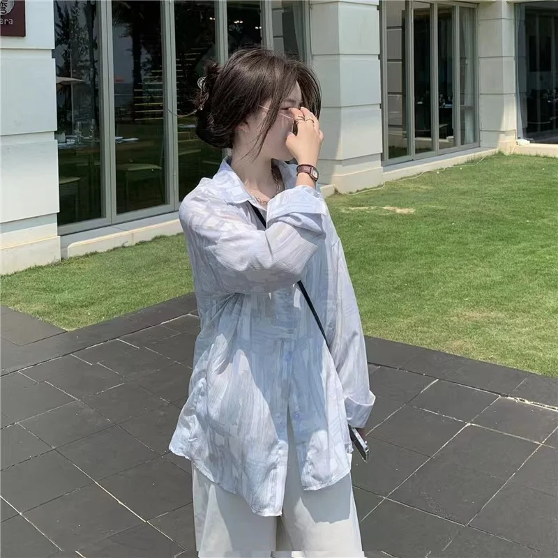 

Long Sleeve Shirts Womens Cotton Button Down Slim Fit Turn Down Collar French Feminine Romantic Elegant Preppy Youthful Spring