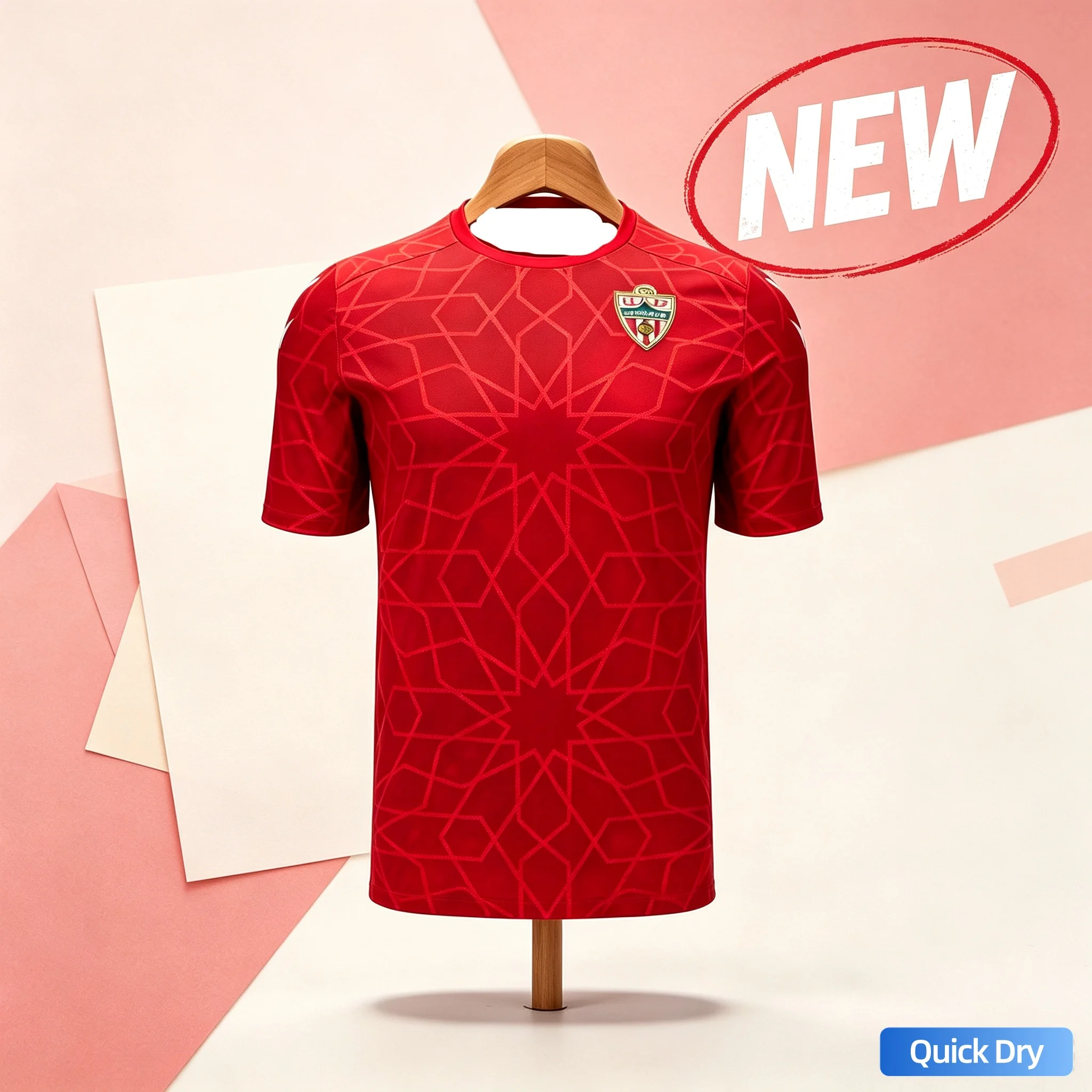 Spain UD Almeria Football Jersey 2026 Unisex Short Sleeve Quick Dry Breathable Sports T-shirt Summer Fashion Streetwear Team Top