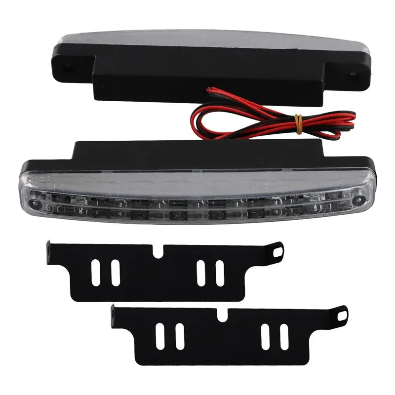AEE5-Newest 2Pcs High Quality Super White 8 LED Daytime Running Lights 12V DC Headlight Universal Parking Lamp 12V