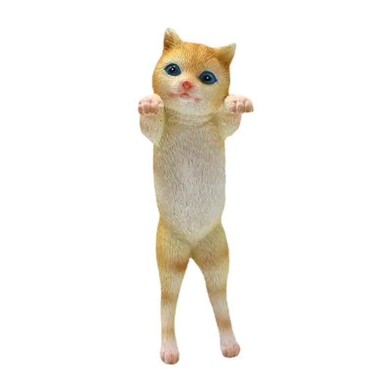 Kitten Ornaments Hangings Shaped Cute Kitten Statue Mini Funny Animal Crafts Cat Resin Sculpture For Desk Room Aesthetic Decor