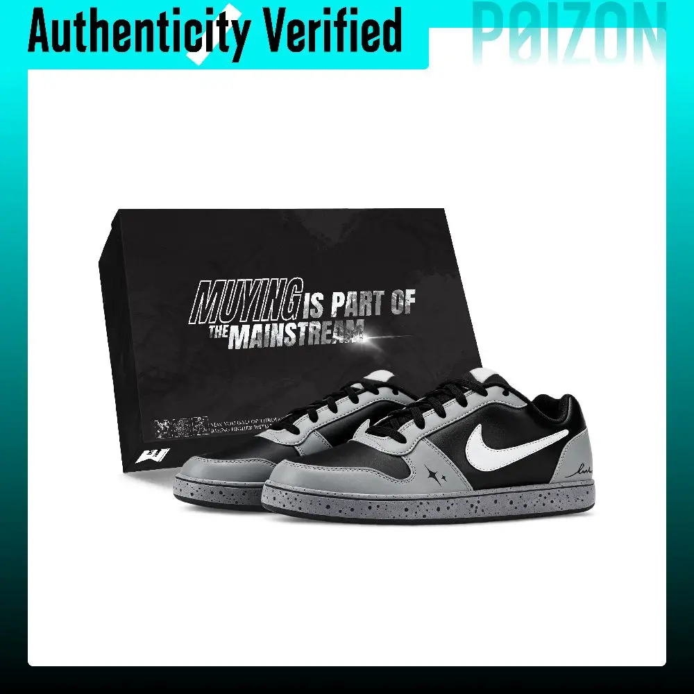 Nike EBERNON Skate Shoes Men's Low Top Black/Gray CK0034-100Team2772-SBOX