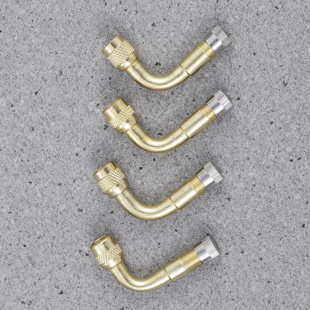 

4pcs Brass Tyre Valve Extension Adapter 90 Degree Bend Motorcycle Truck Car Repair Tool Universal Fit For Scooter Bike Rv Heavy