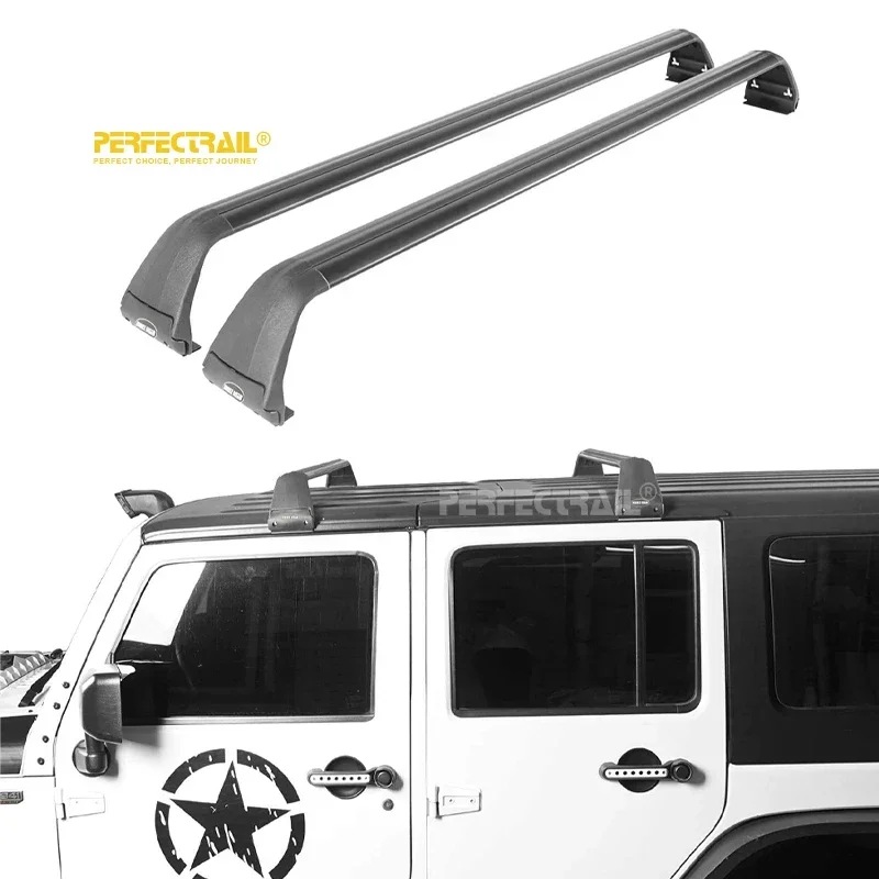 PERFECTRAIL 4x4 Car accessories Aluminum Alloy Roof Rack Cross Bars for Jeep Wrangler JK JL Gladiator JT 2007-2022 customcustom