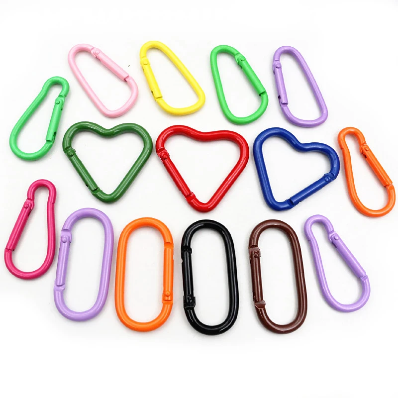 5pcs Snap Clasp Hooks Buckle Random Colors DIY Jewelry Making Accessories for Keychain Backpack Carabiner Hooks Findings