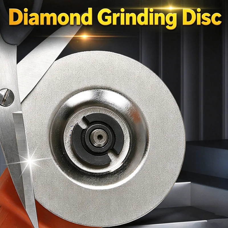 LOZLIN 100mm Emery Sharpening Disc for Angle Grinder Abrasive Grinding Wheel for Kitchen Knives Scissors Blade Sharpening Tool
