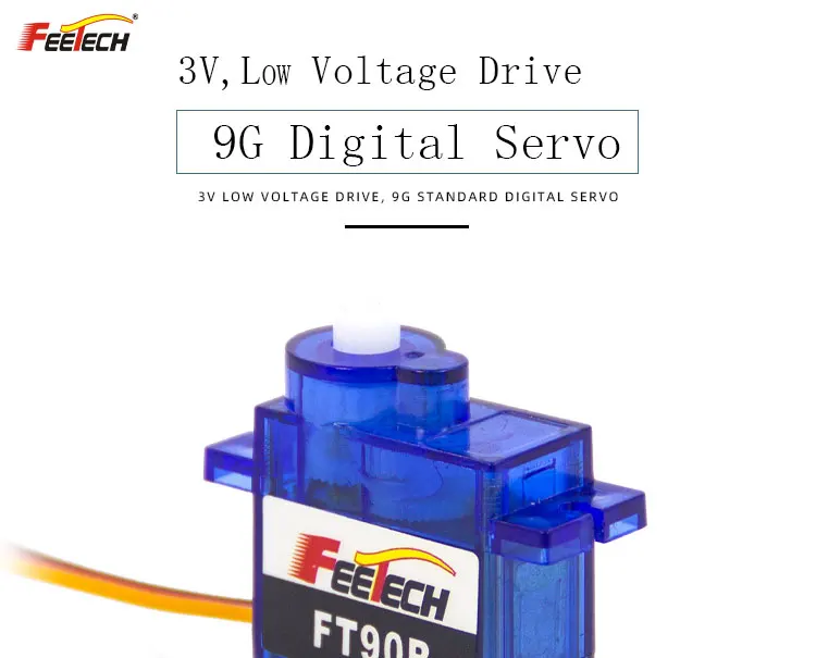 FT90B 9g Micro 3V-5V 3.0V 3V 3.3V 0-180 graden rotatie digitale servo voor BBC Microbit Micro Bit