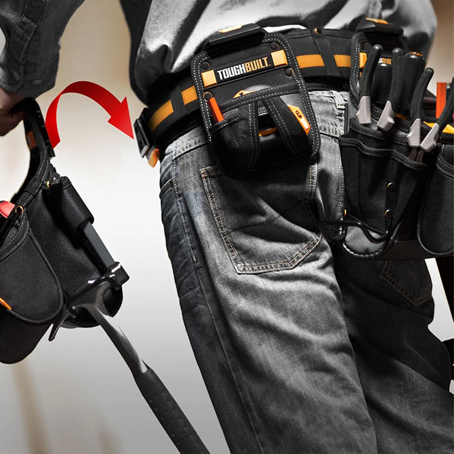 Imagem -05 - Toughbuilt Tb-ct42 Cinto de Ferramentas Ajustável Fivela Resistente Cinto de Construção de Suspensão Rápida Cinto ao ar Livre Acessórios de Ferramentas