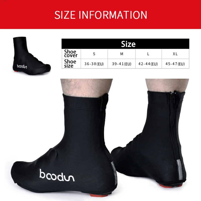 Cycling Shoes Cover Men Women Road Bike Shoes Dust Protective Cover Zipper Design Leica Stretch Fabric Bike Boots Cover